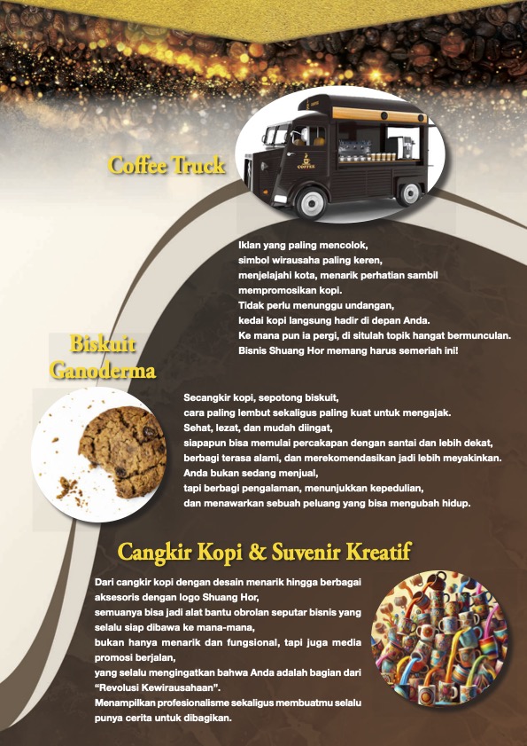 Coffee Truck dan Biskuit Ganoderma